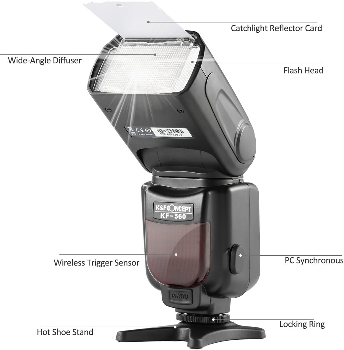 Up To 40% OFF Macro Ring Light Flash, K&F Concept KF-150 E-TTL Speedlite LCD Display and Wireless Slave Function with 6pcs Adapter Rings Compatible with Canon DSLR Cameras