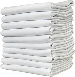 Kit 10 Panos de Chão, Saco Alvejado, Pano de Chão, 100% Algodão, Tamanho Grande 45X70cm, Reutilizável e Ecológico, Grosso e Encorpado Ideal Para Limpeza Pesada