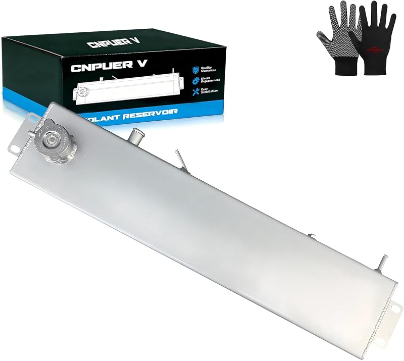 Reservatório de líquido de arrefecimento em alumínio CNPUERV para Ford F600 F700 F800 1980 a 1999 – Kit com tampa