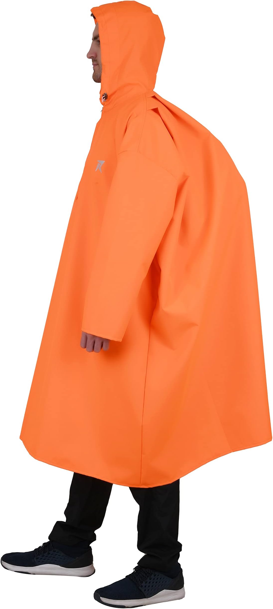 ROCKSPORTUnisex Hooded Rain Poncho for Adult,Waterproof, lightweight,Reusable& Packable, One Size Fits Most, Free Size