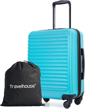Travelhouse Hardshell Carry On Luggage Airline Approved 20" | Hardside Check-on Suitcase with Spinner Wheel,for Bussiness Trip and School