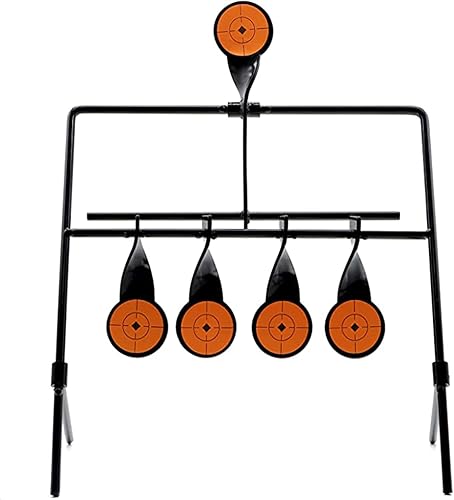 SPIKA Objetivo de tiro de acero con soporte, pistola de aire Pellet BB Gun objetivos de metal clasificados para rifle y calibre .22.177.20