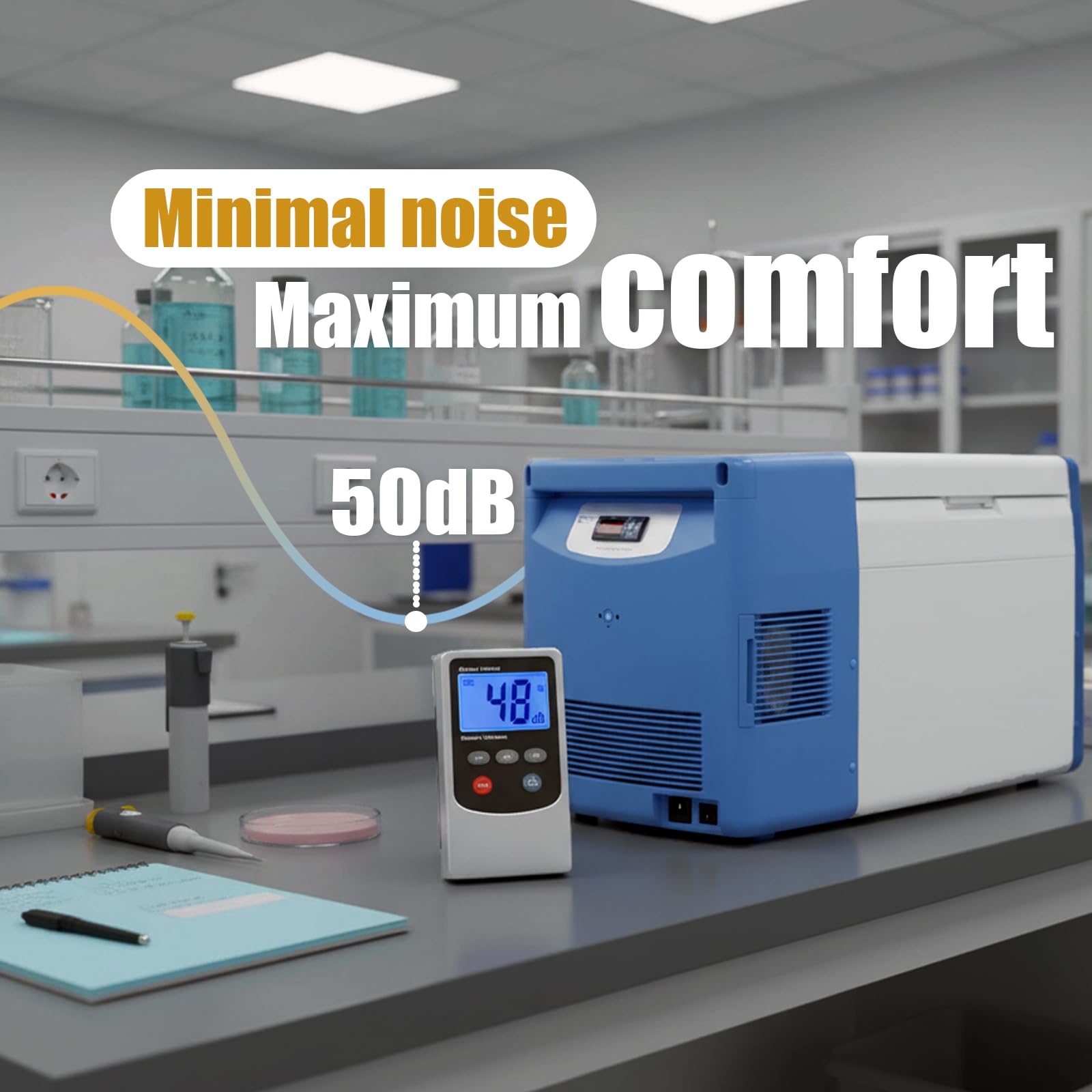 Congelador de Ultra Baja Temperatura -86℃ Ideal para Laboratorio, Uso Médico y Doméstico, 20L, Color Azul – Perfecto para Almacenar Vacunas y Medicamentos （20L）