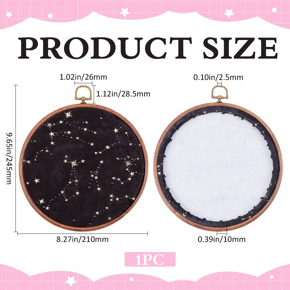 GORGECRAFT Badge Brooch Pennant Display Board Wall Hanging Vintage Round Velvet Organizer Storage Case Earrings Necklace Enamel Pin Holder Collection Display Stand for Jewelry Hair Accessory Black image 2