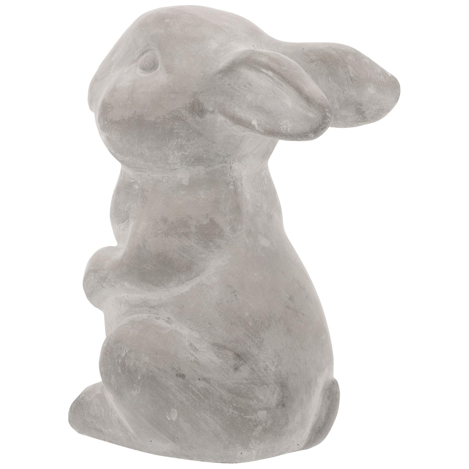 Statue de lapin en ciment stable pour embellir un jardin vide sans effort de pose
