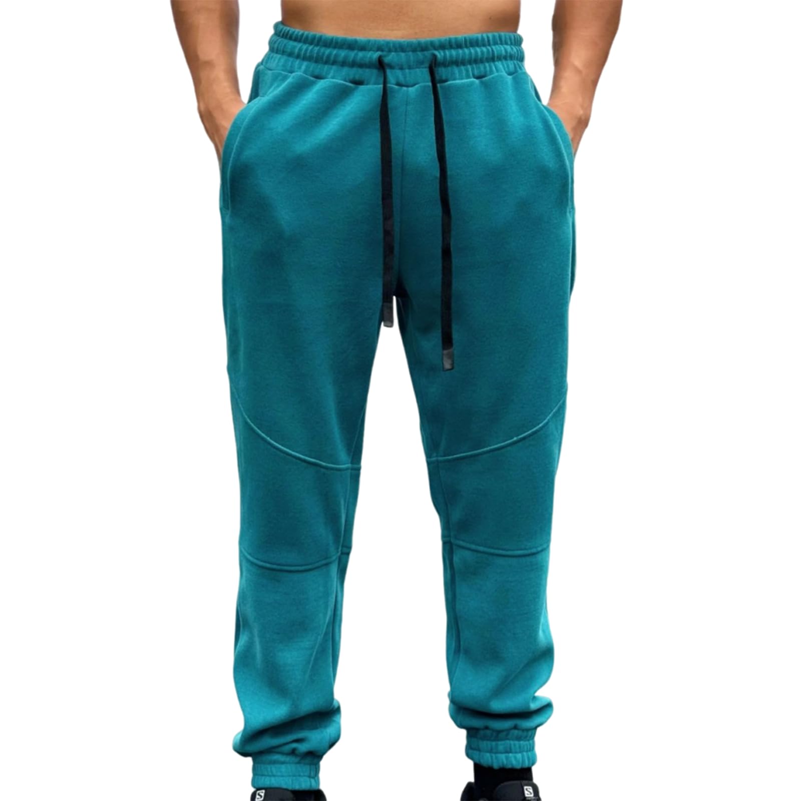 KONG JIMFAN Jogginghose Herren,Wanderhose Herren Lang Jogginghosen Elastische Taille mit Kordelzug Herren Sweathose mit Taschen Baumwolle Baggy Herren Hose Sport Fußballhose Joginanzuge