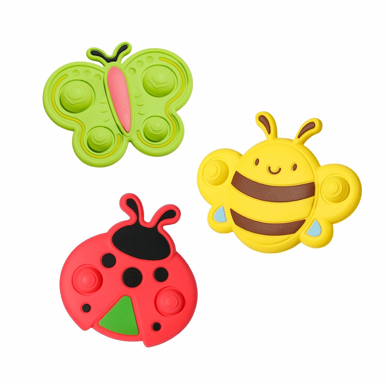 Suction Cup Spinner Toys for Babies - All Silicone Baby Spinners for High Chair, Airplane, Windows, Wall, Toddler Travel Toy, Spinning Fidget Toys, Sensory Bath Toy for Kids, Birthday Gift