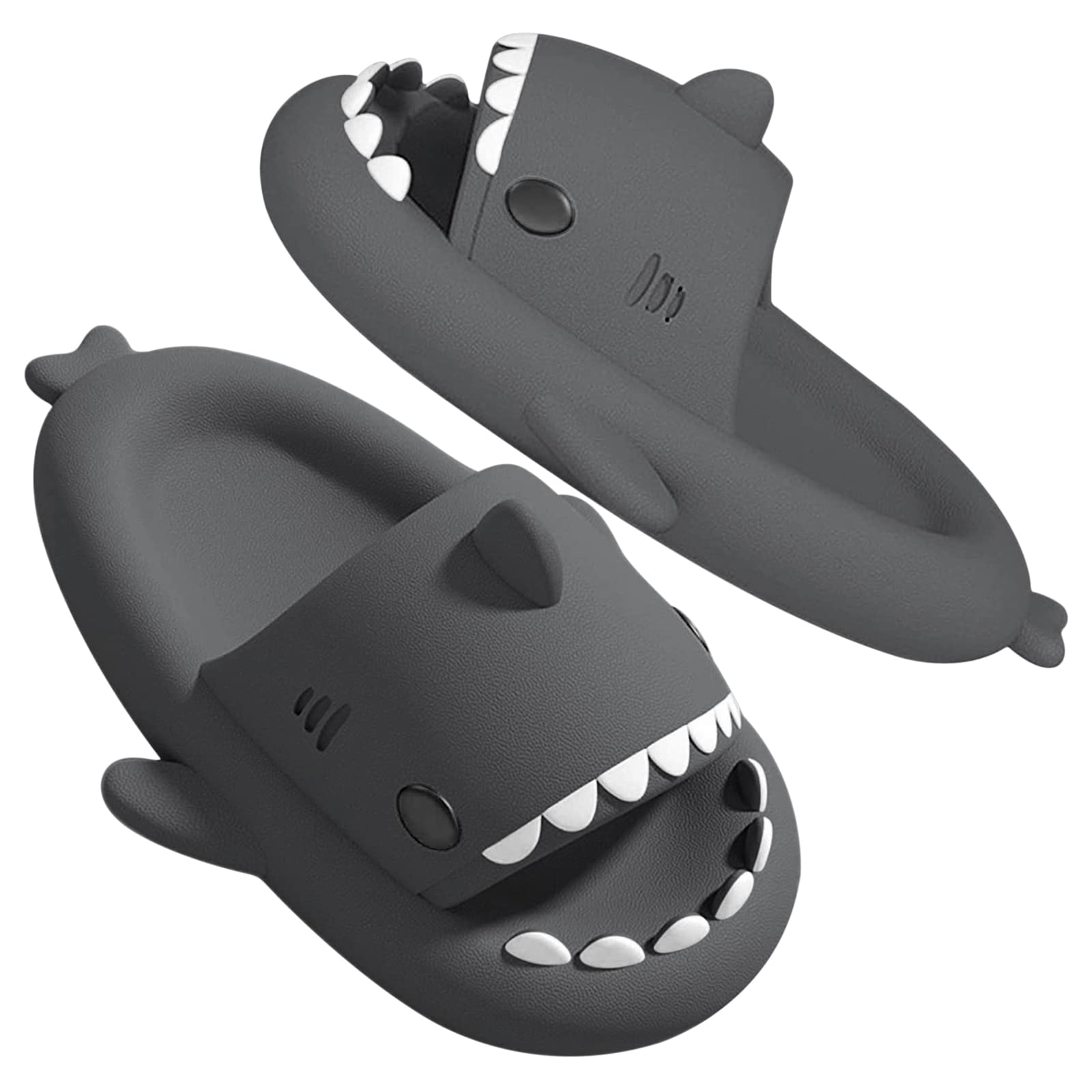 RXLLDOLY Shark Slides for Men Women,Novelty Cloud Slippers Anti-Slip Quick Dry Shark Sliders,Super Soft Open Toe Sandals Shower Slippers with