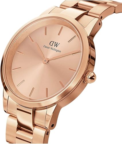 Miniatura 3 de Daniel Wellington Iconic Link Unitone 1.102 in Reloj para mujer, acero inoxidable (316L) reloj de oro rosa para mujer, Unitona de oro rosa, Reloj de