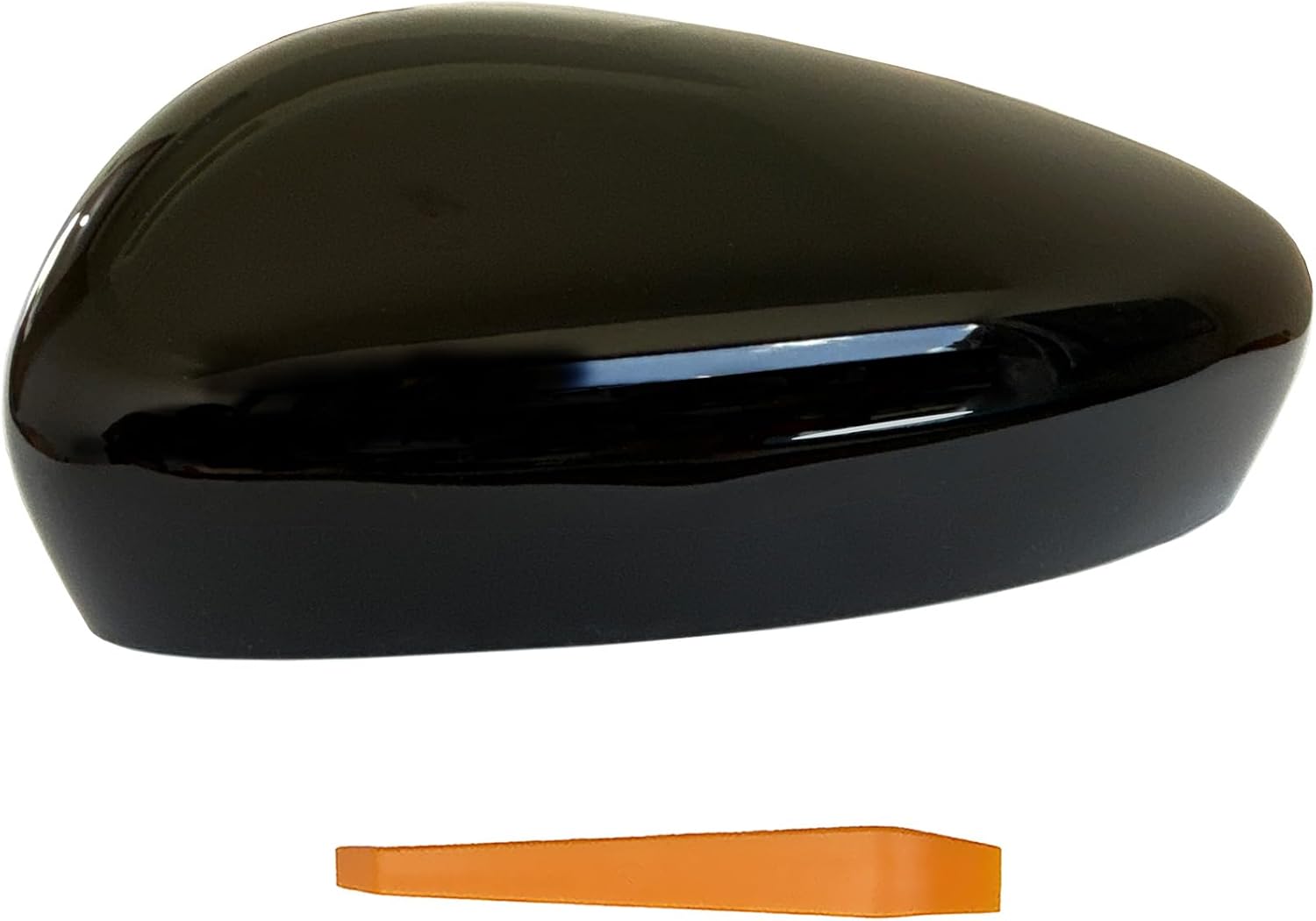 Left Driver Side Mirror Cover Cap Compatible with Ford Escape SE/SEL 2020-2024 Without Turn Signal Light Glossy Black