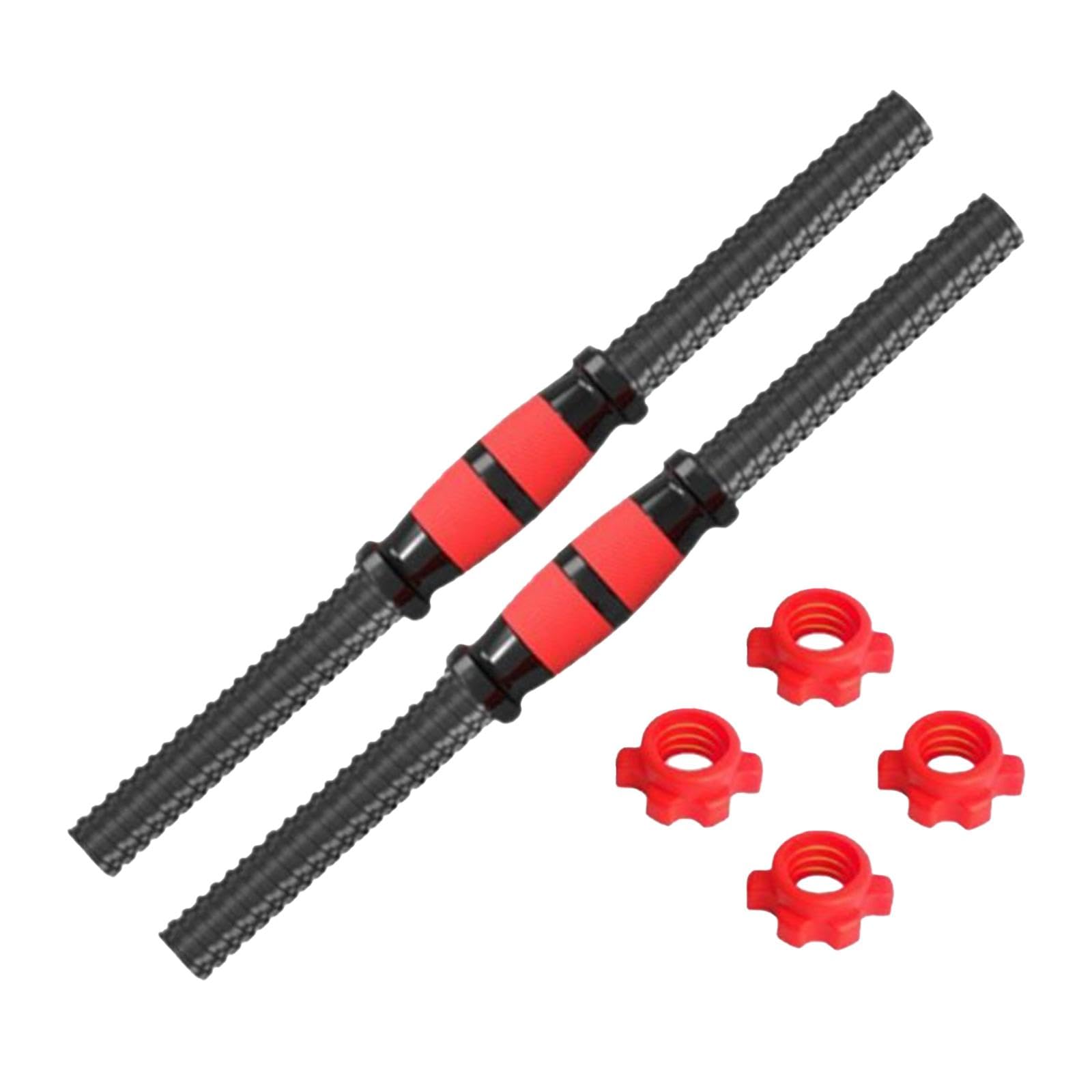 Harilla 2x Barras con Mancuernas Juego de Pesas con 4 Tuercas Barra con Barra para Entrenamiento de Fuerza, 55cm