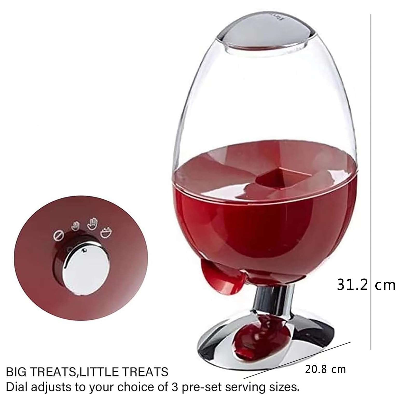 Genérico Máquina Automática para Hacer Dulces, Acrílico De 1 Litro | Caramelos Ondeantes, Decoración En Forma De Globo, Recuerdo De Fiesta (White)