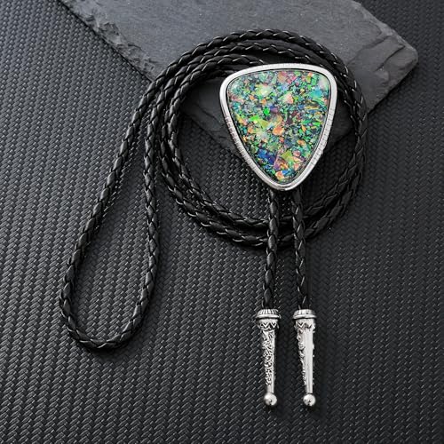 Image of Btilasif Bolo Tie for Women, Scorpion Bolo Tie Vintage Western Cowboy Stone Leather Neckties, Cowboy Gifts for Men
