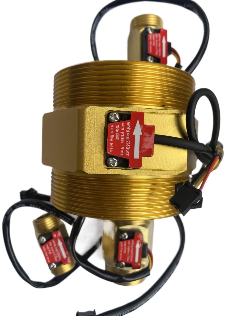 1 sensor de flujo Hall de latón, sensor de flujo de agua, caudalímetro, control, sensor de líquido, interruptor(DN80)