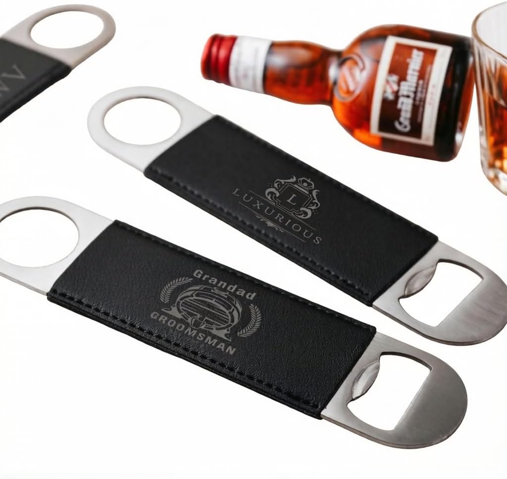 200PCS Custom Bottle Opener, Personalized Beer Bottle Opener, Color Printing/Laser Engraving Your Photo/LOGO/Text on Double-Sided for Bar, Restaurant, Party, Wedding Favors, Groomsmen Gifts