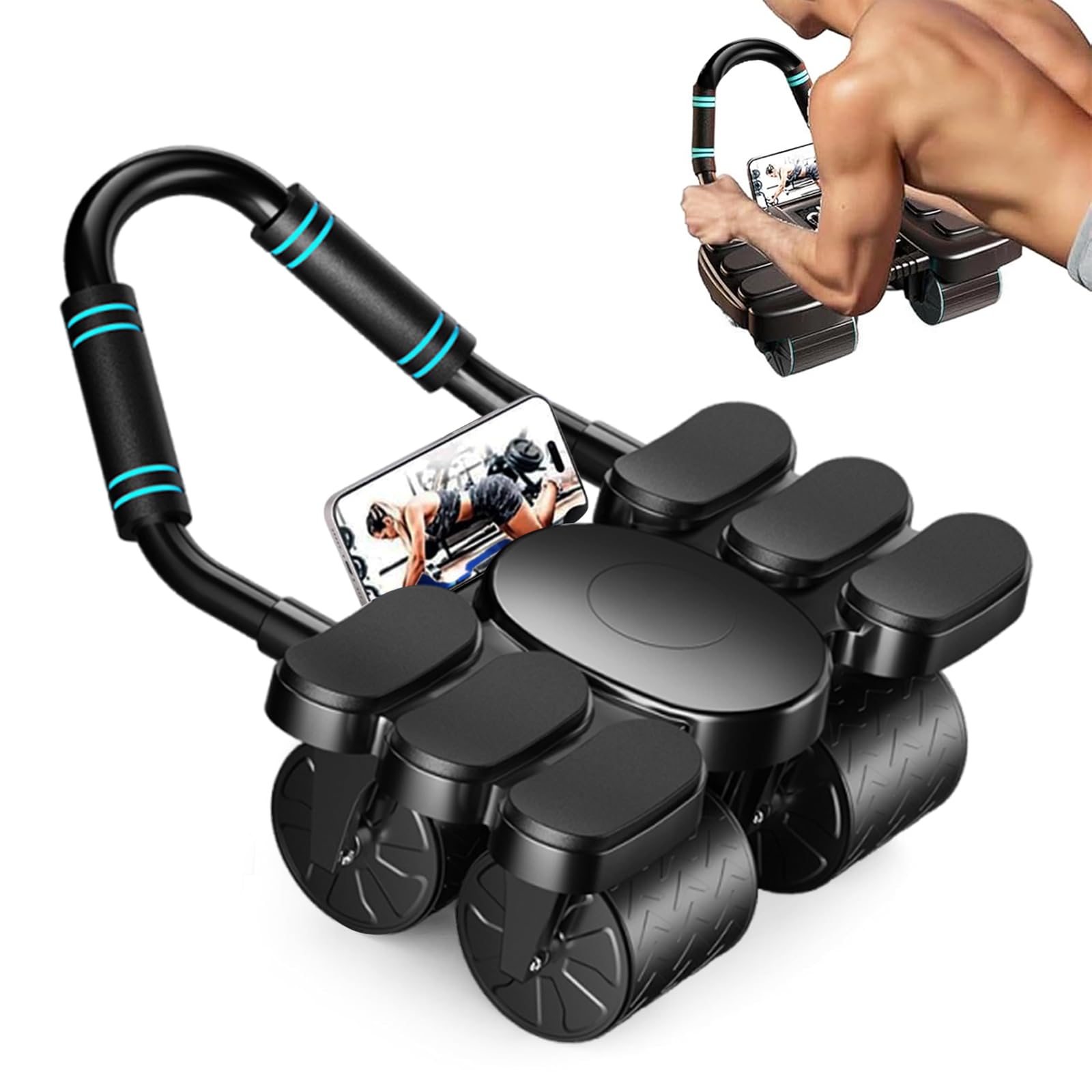 Amazon.co.jp: 【2026新登場 4輪強化版】腹筋ローラー 腹筋ホイール