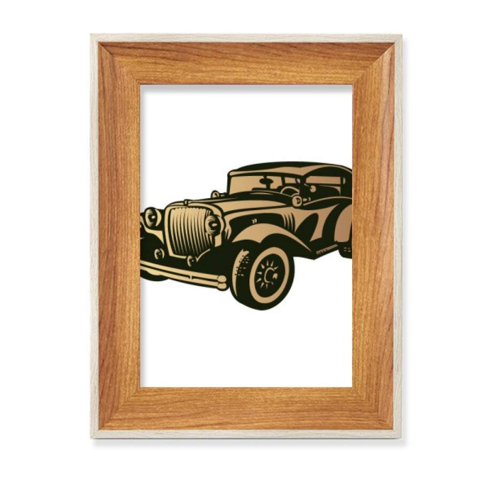 Voitures classiques tableau silhouette noir pour votre cadre photo bois de bureau