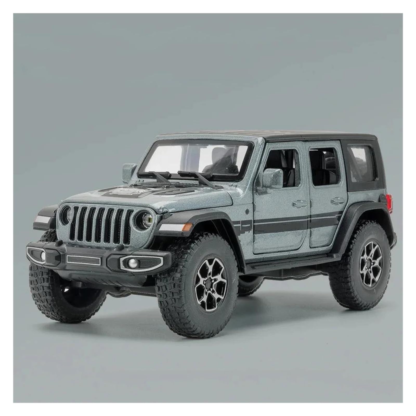 BANKOTO Diecast Car 1:32 For Jeep For Wrangler Alloy Car Model Hobbies Collections Collectible(Gray)