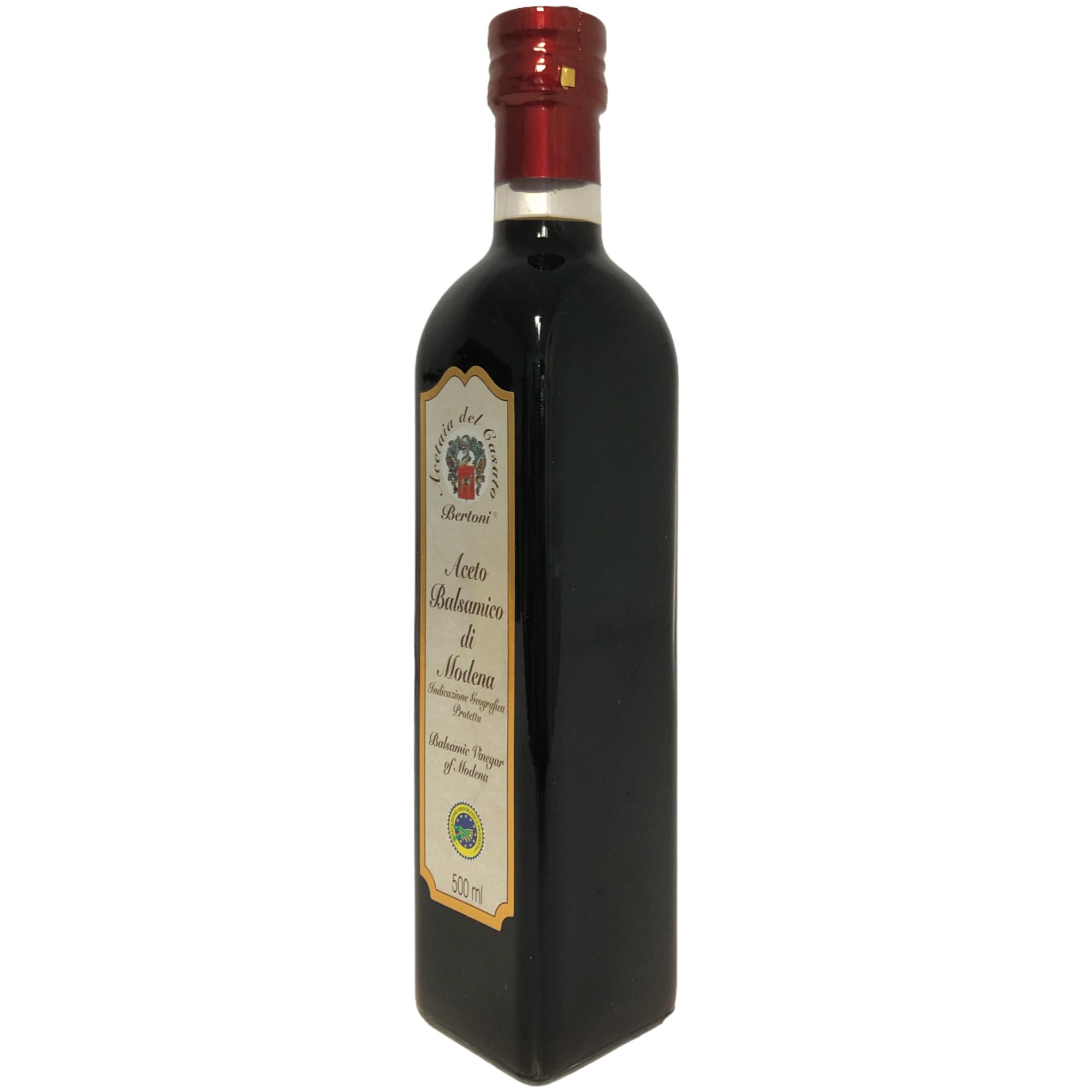 usy Bundle für Bertoni Aceto Balsamico Di Modena IGP dunkler Balsamicoessig 6er Pack (6x500ml Flasche) + usy Block