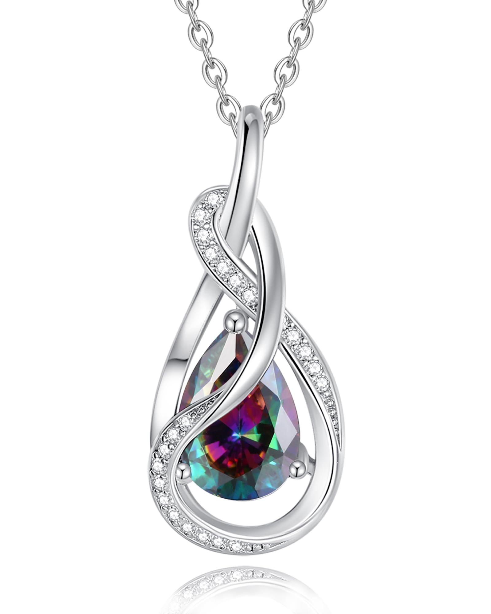 FANCIME Mondstein Halskette Damen Juni Geburtsstein Kette St