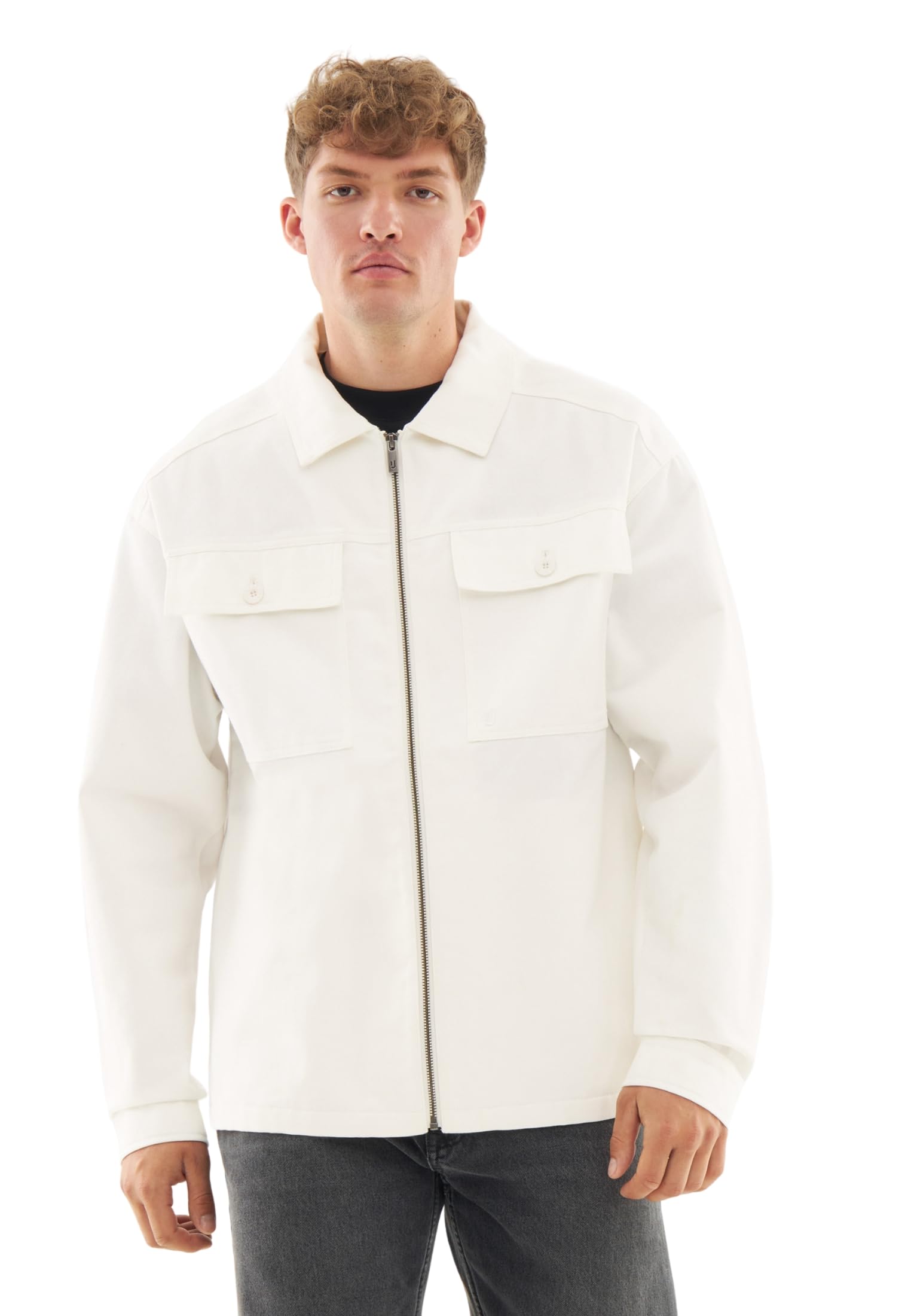 Johnny Urban Overshirt Herren - Cameron - Oversize Jacke für Frühling & Sommer - Hemdjacke mit Reißverschluss - Freizeithemd - 100% Baumwolle