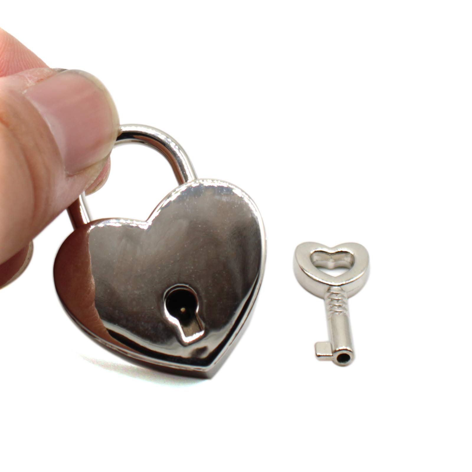 Mini Cadenas Vintage Forme Coeur Verrou Avec Clé Alliage Wishs Pour