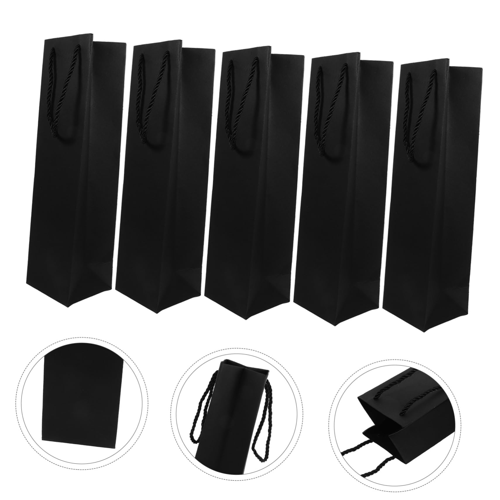 Operitacx 60piezas Bolsas De Papel para Botellas De Vino Bolsa De Transporte Resistente y Ligera para Fiestas y Eventos