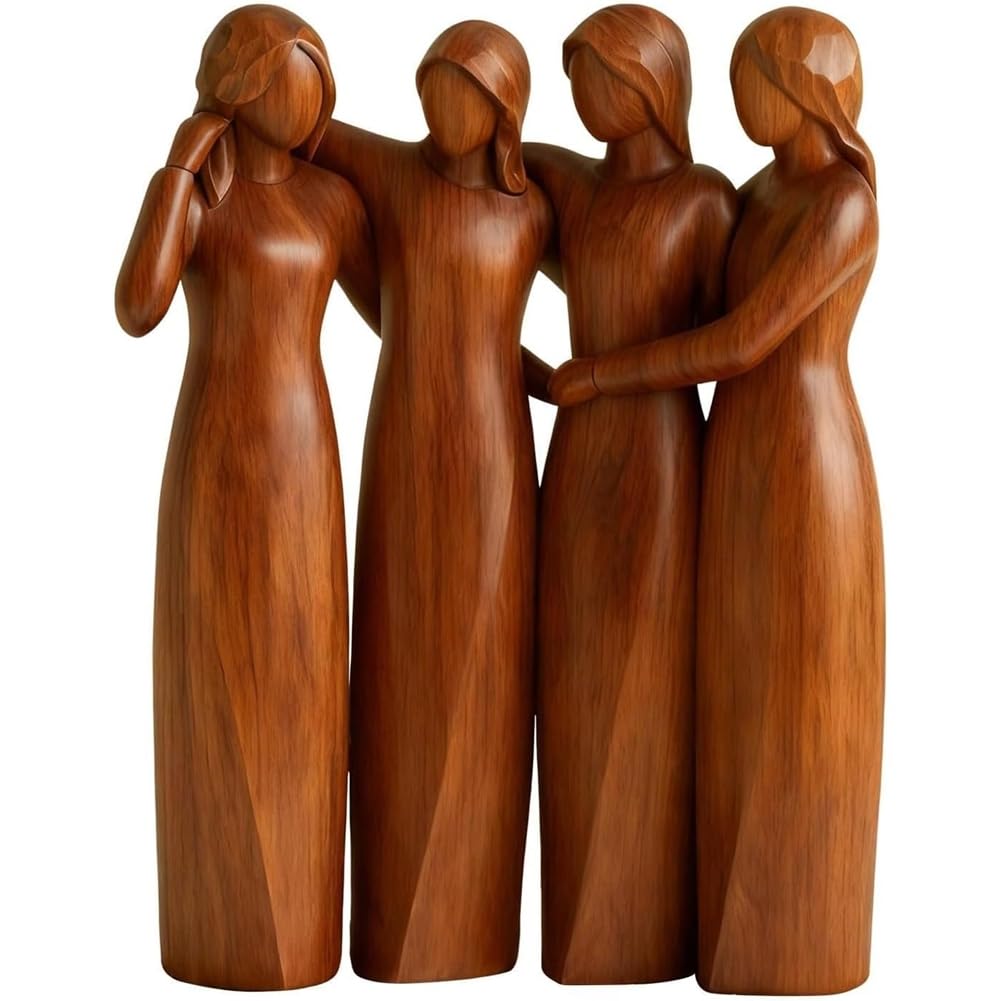 CTRLZS Birthday for Women Resin Figurines-for Friends 4 Friendship Decoration Statue-Resin Figurine Gift