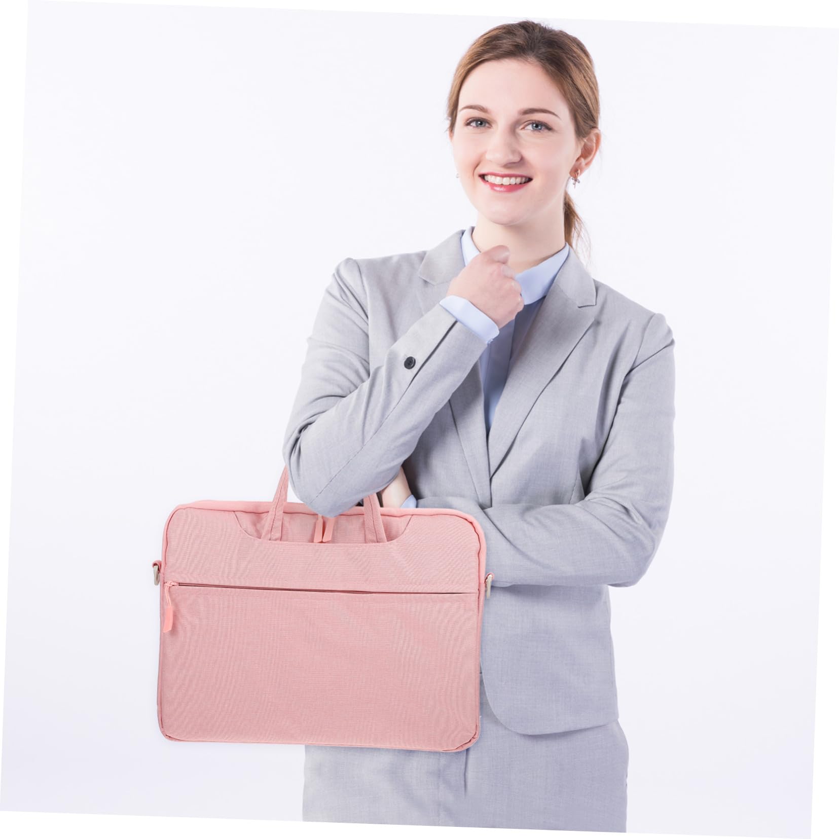 OUNONA Borsa per Computer Portatile Borsa a Tracolla da 14 Pollici Oxford Manico e Telaio Rinforzato Elegante per Uso Professionale
