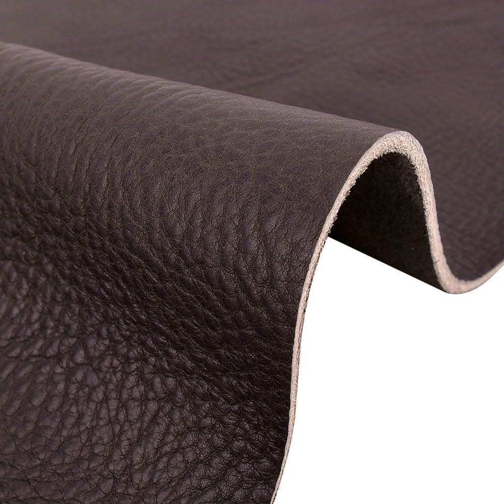 Lederstoffmaterial, Lederstoff, echtes Leder, Kuhfelle, Fellstücke, Lederhandwerk mit natürlichen Texturen, 3,0 mm(30X120cm)
