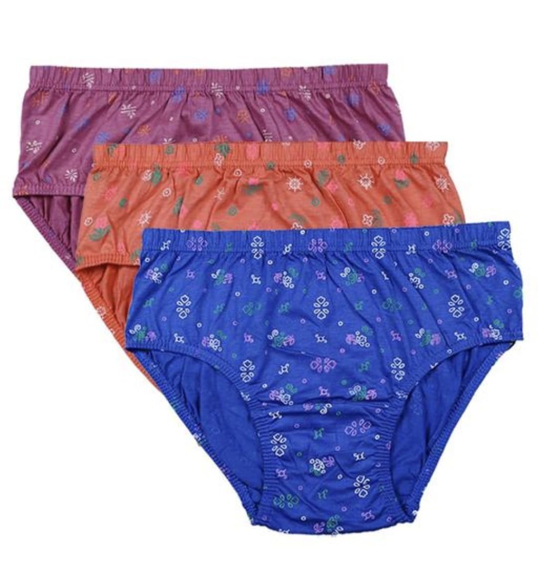 Women Cotton Blend Inner Elastics Briefs/Hipster Panties Comfy Fit Trendy Panties Anti Bacterial, Flexi Stretch (Pack of 3)-image-3