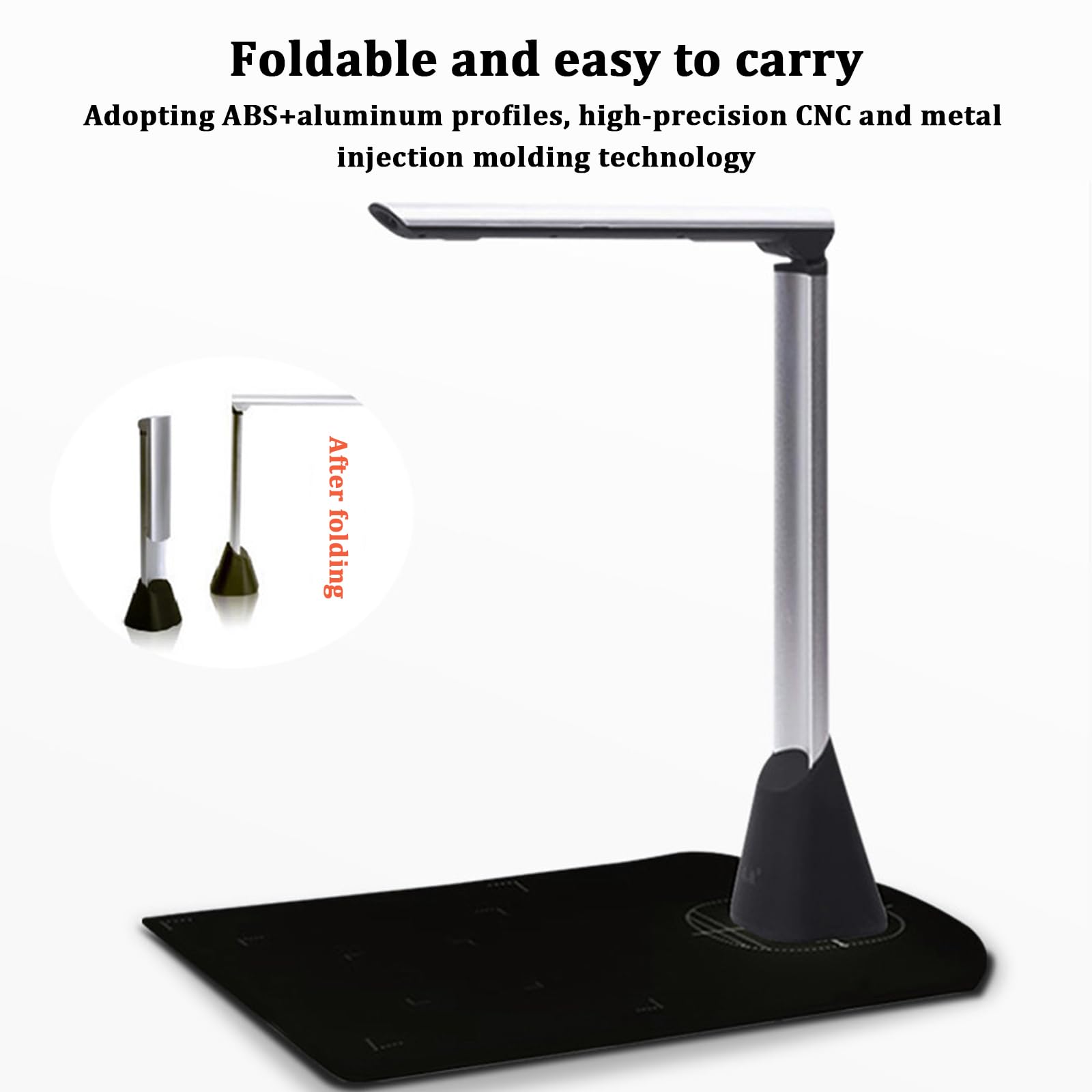 Scanner Intelligente Di Alta Definizione 13 Megapixel, Tecnologia Di Riconoscimento Del Testo Ocr, Raccolto Automatico, Scatto Di Grande Formato A3, Scanner Portatile Design Pieghevole, Strumento Di S