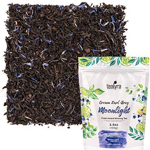 Tealyra - Cream Earl Grey - Classic Black Loose Leaf Tea - Citrusy with Vannilla Flavor - Fresh Award Winning Tea - Medium Caffeine - All Natural Ingredients - 100g (3.5-ounce)