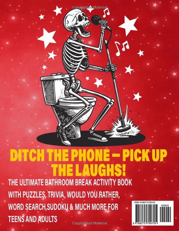 Stocking Stuffers For Adults: 101 Things to Do While You Sit On the Pot: Funny Bathroom Activity Book With Crossword Puzzles, Quizzes, Poop Jokes, Toilet Humor & Much More | Gag Gift for Him image 3