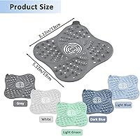 Vista 2 de Paquete de 3 recolectores de pelo de drenaje, tapón de silicona para el cabello, cubierta de drenaje cuadrada con ventosa, fácil de instalar