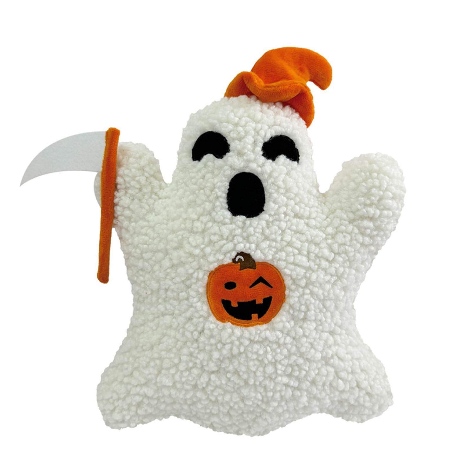 Tsophreniq Halloween Pumpkin Ghosty Plushie Cushion for Boys and Girls Comforting Stuffed Birthday Christmas Cushion