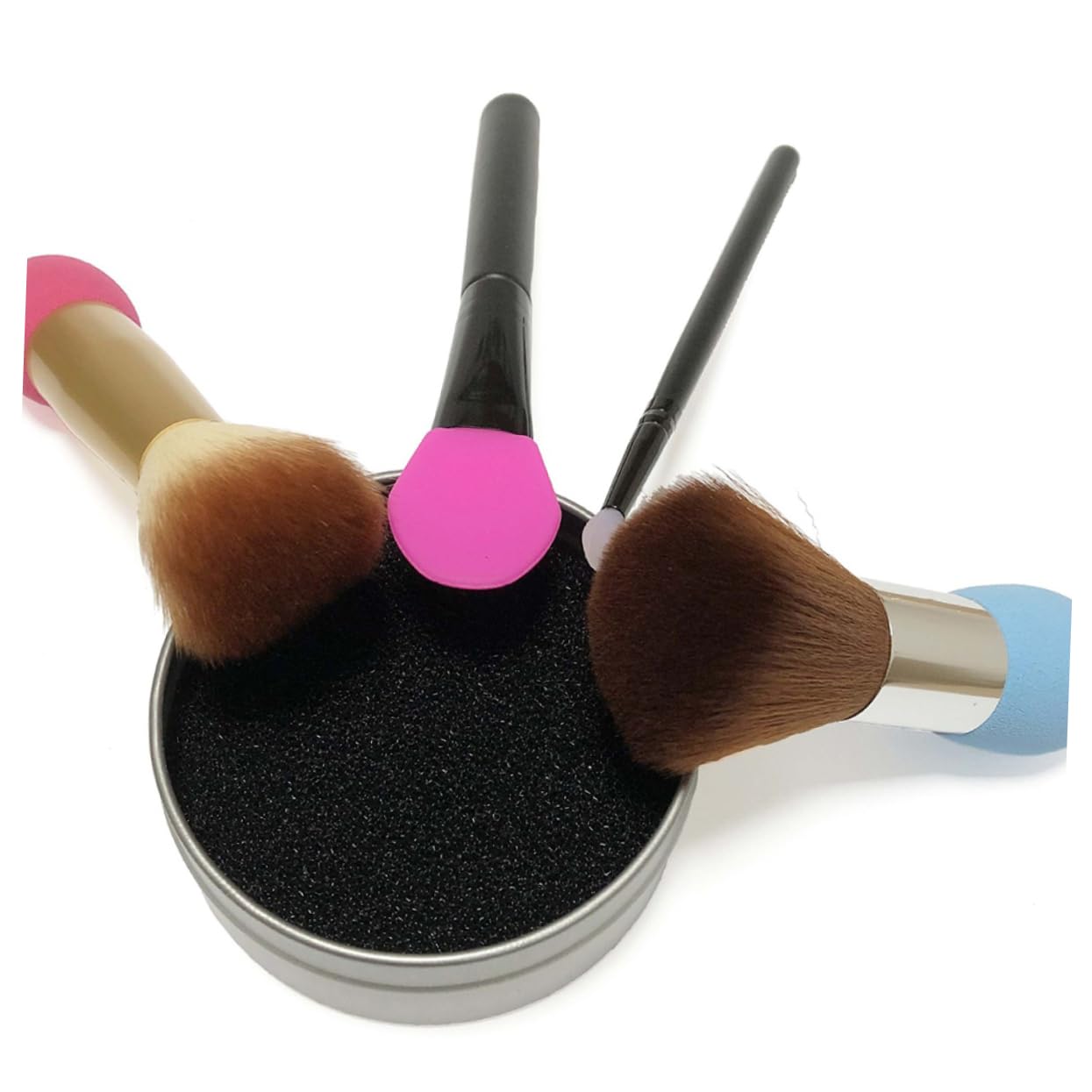 NULYLU 15pcs Makeup Brush Cleaning Sponges Dry Cleaning Makeup Sponge Quick Dry Cleaning Box for Makeup Brush and Sponge