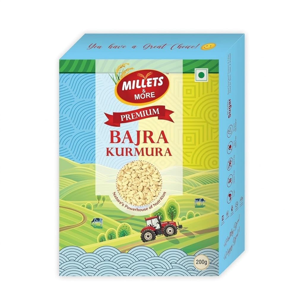 MILLETS & MORE PREMIUM BAJRA KURMURA 200GM-image-5