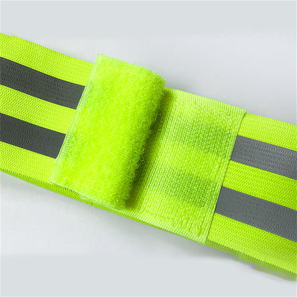 Lot de 2 bandes réfléchissantes pour poignet, bras, cheville, jambe, haute visibilité, bande réfléchissante de sécurité pour les promenades nocturnes, le cyclisme et la course à pied