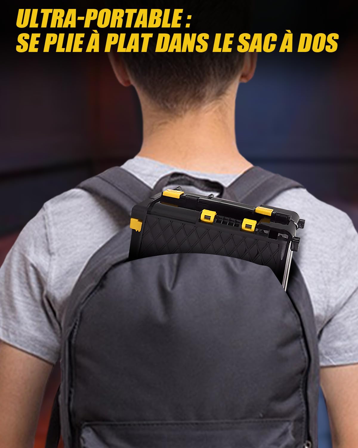 Arène Pliable X avec Poignée, Stade de Combat Jaune Compatible avec X Gyro Tops & Lanceurs. Jouet de Voyage pour Enfants dès 6 Ans