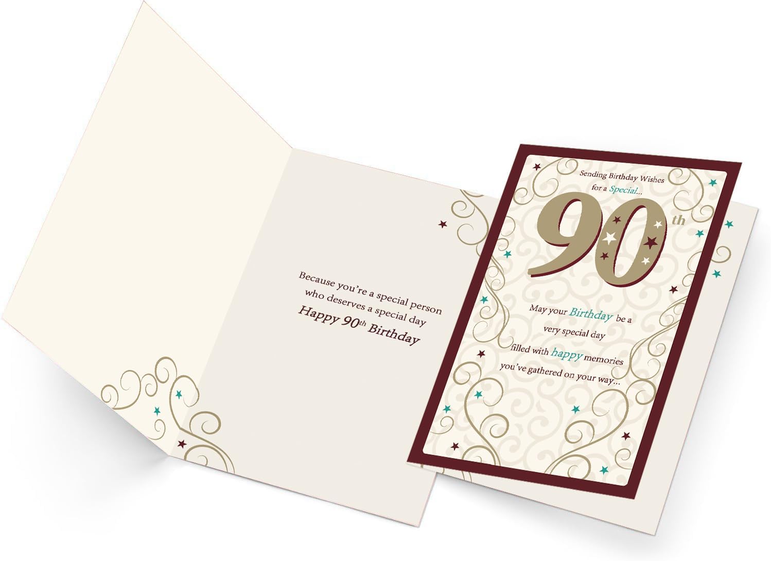 Happy 90th Birthday Card Gifts for Women Men, Unique Bday Greeting Gifts for 90 Year Old Woman Man, Funny 90th Birthday Decoration for Grandpa Grandma Dad Mom - Image 7