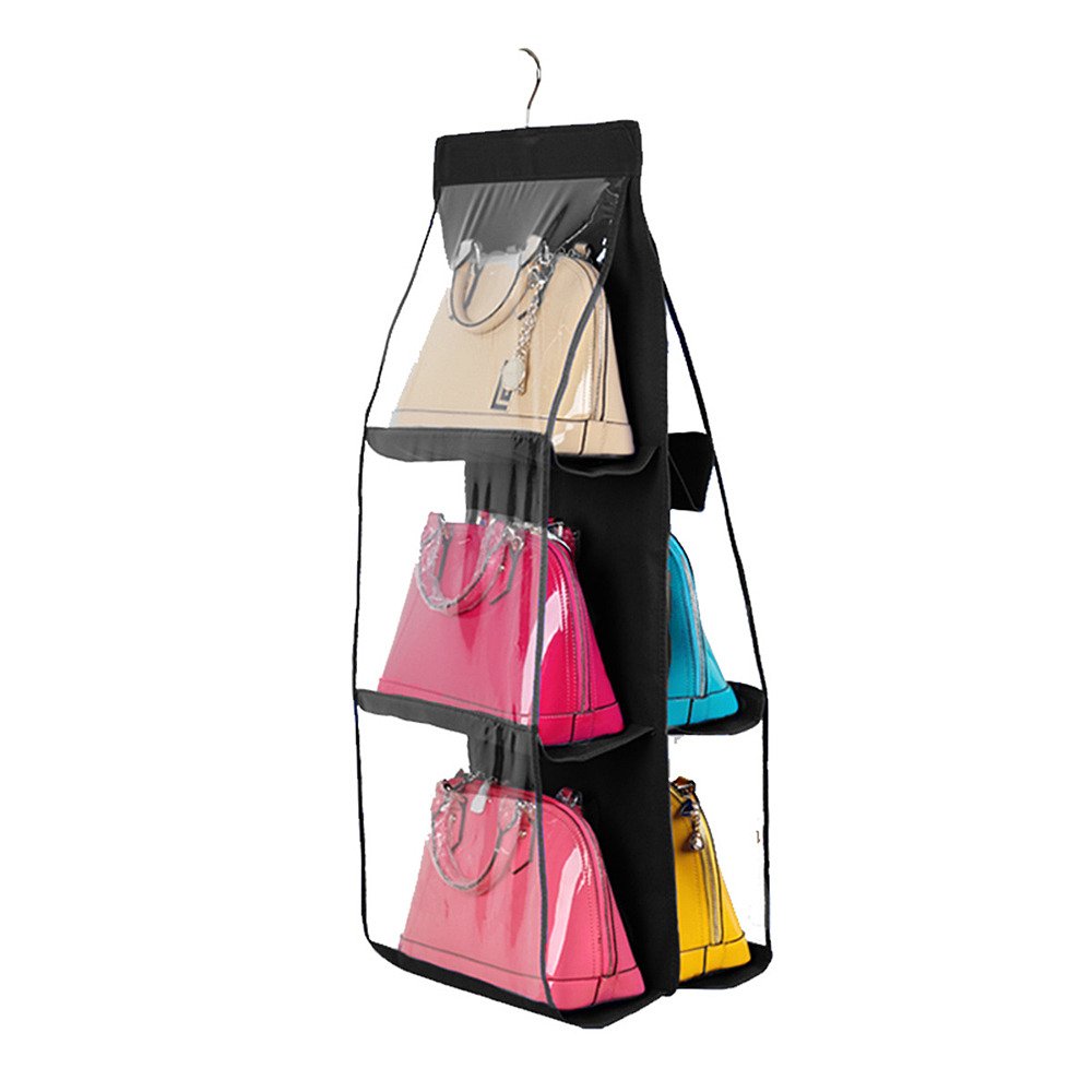 Organizador haengeorganizer bolsos almacenamiento negro de 6 bolsillos