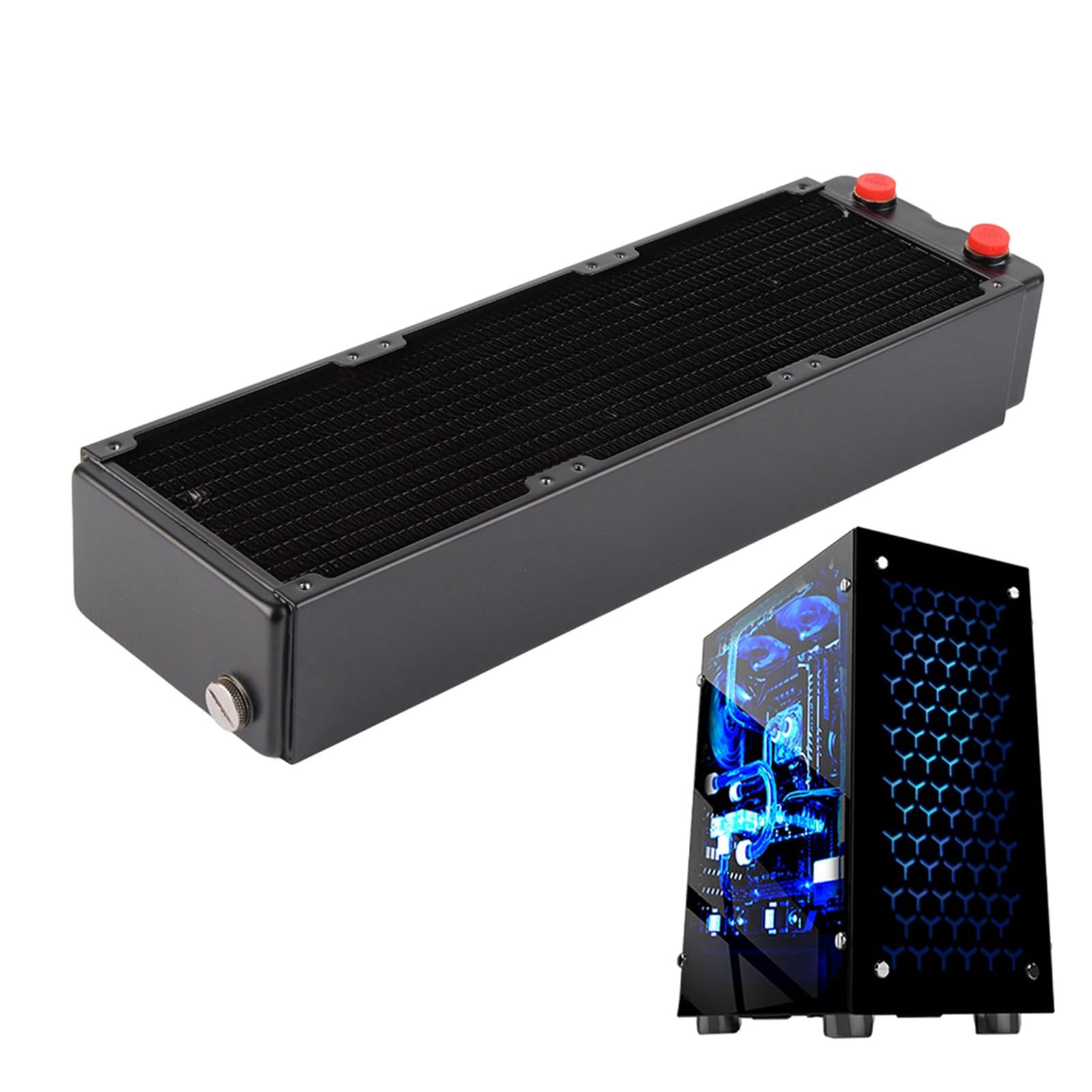 PC-Kühler Effizienter 3-lagiger Kupfer-Kühlkörper CPU-Kühler für Computer-Wasserkühlungskühler, Langfristiger Kontinuierlicher Kühlbetrieb, für PC-Zubehör