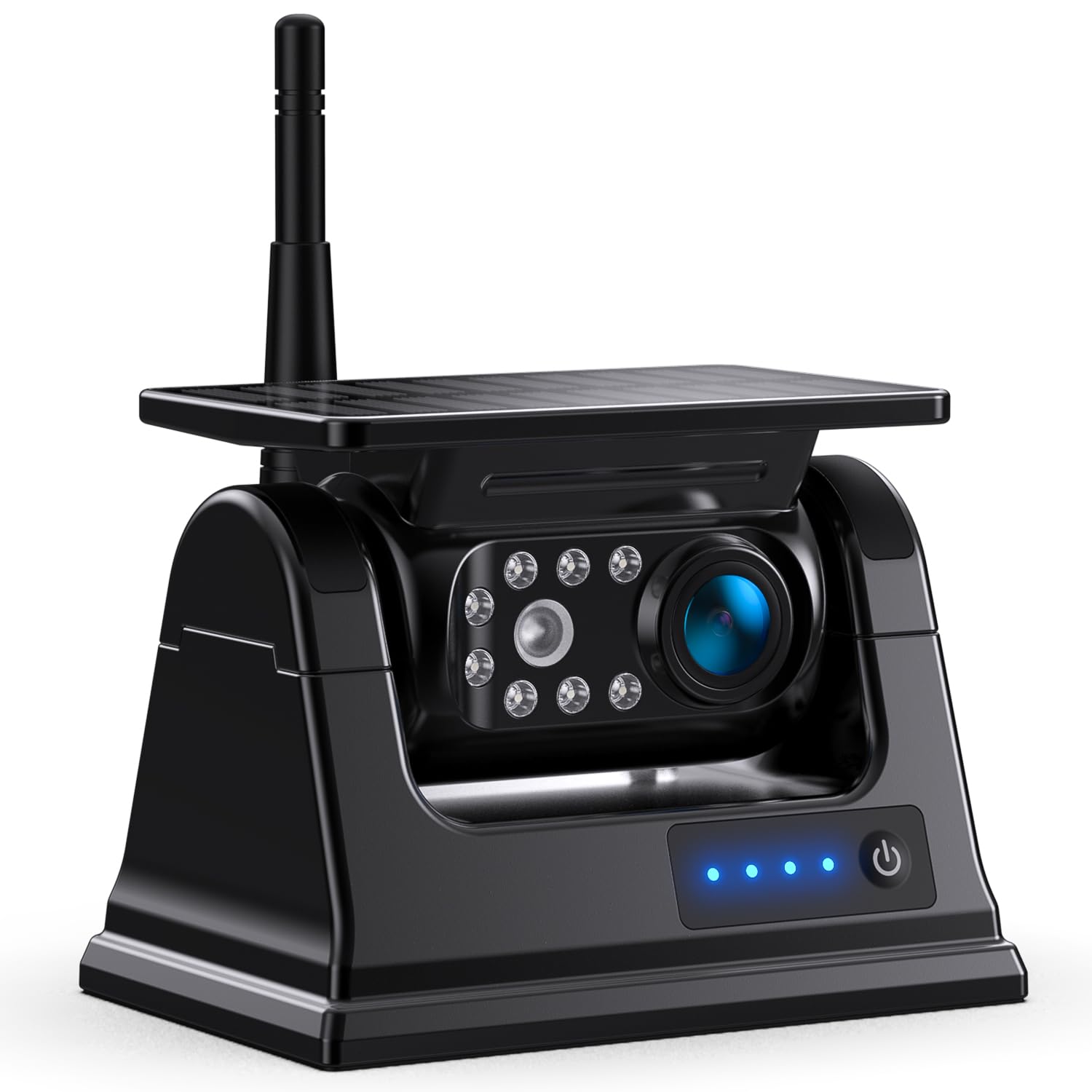 Fookoo Single Magnetic Solar Wireless Backup Camera, Built-in 9600mAh Battery & Magnetic Base, IP69 Waterproof, Portable No Drilling, Suits for Fookoo