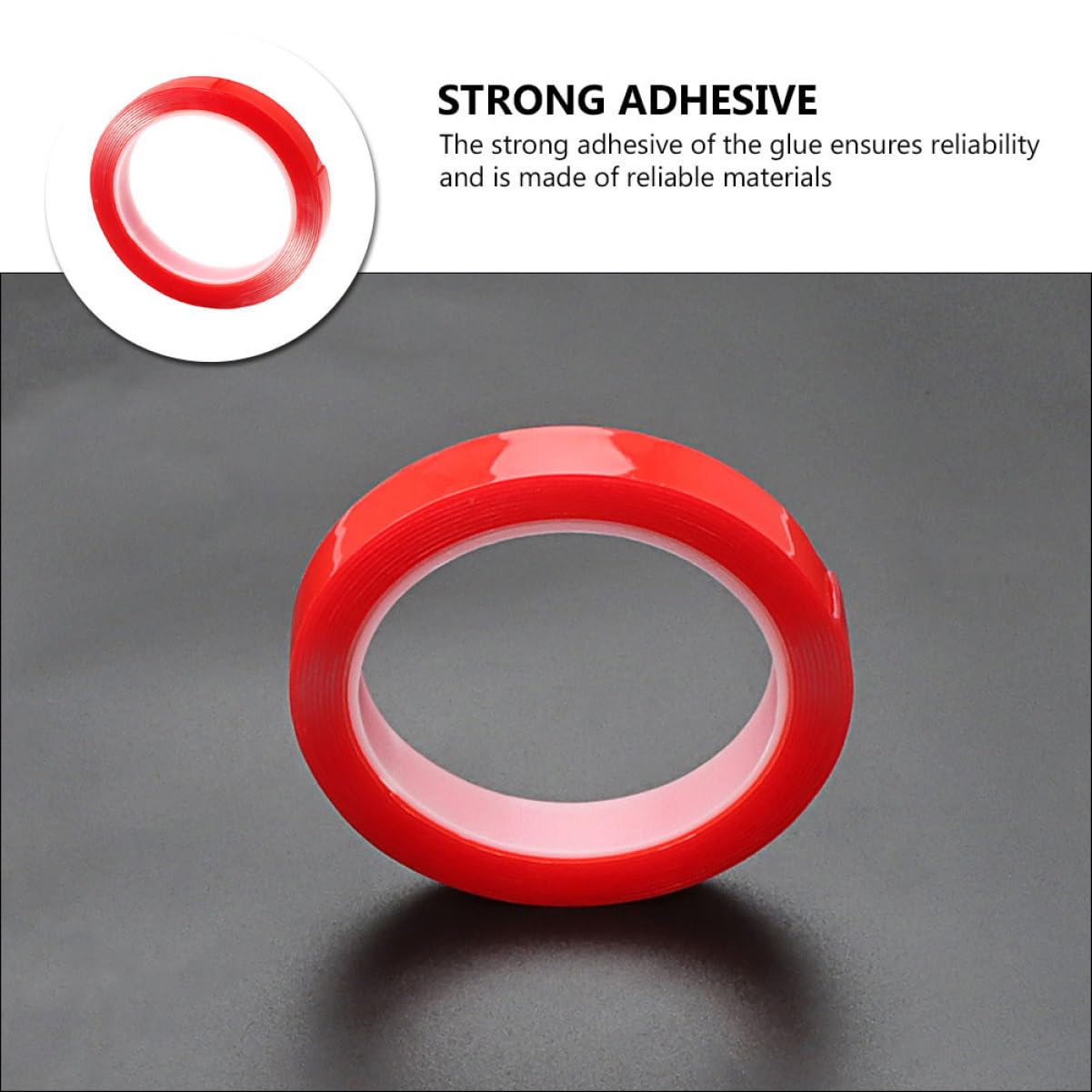 NUOBESTY 5 Rollen Bürokratie 15mm Breite r25b einseitig Draht klebeband doppelseitig double sided tape Doppelseitiger Aufkleber für den Außenbereich Doppelseitiger, robuster Aufkleber rot