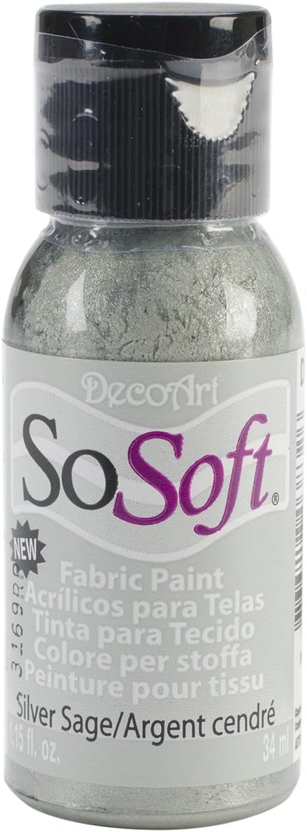 DecoArt SoSoft Fabric Acrylics Paint, 1-Ounce, True Green