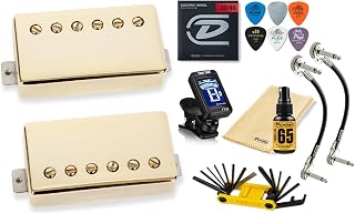 Seymour Duncan APH-2 Alnico II Pro Slash Humbucker Pickup Set w/Tonebird Tuner, Patch, Picks, Polish, Tool, Strings Bundle 11104-08 (Gold Cover)