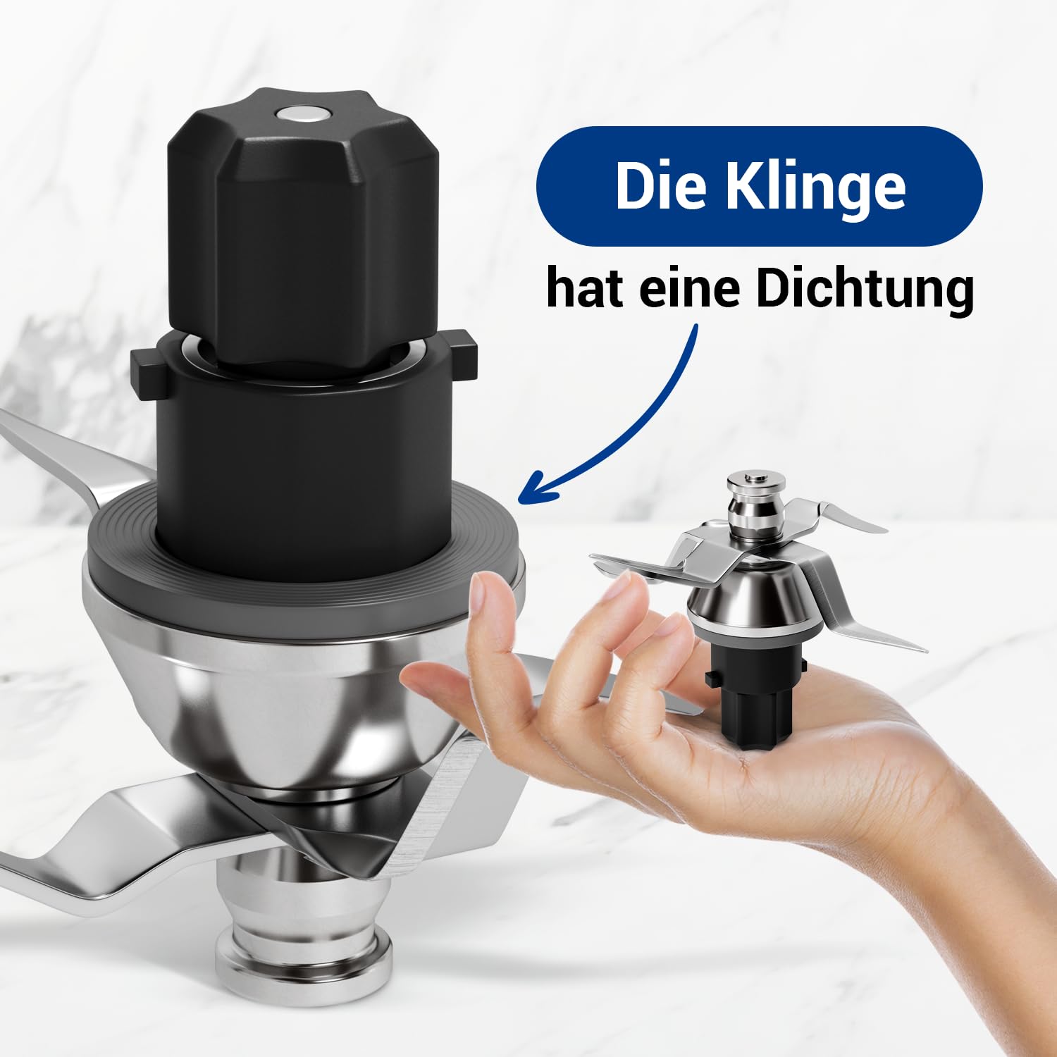 VIOKS Alternatif Couteau compatible avec Thеrmomix TM31 | Couteau de rechange couteau mixeur, en acier inoxydable SUS420, pour robot de cuisine