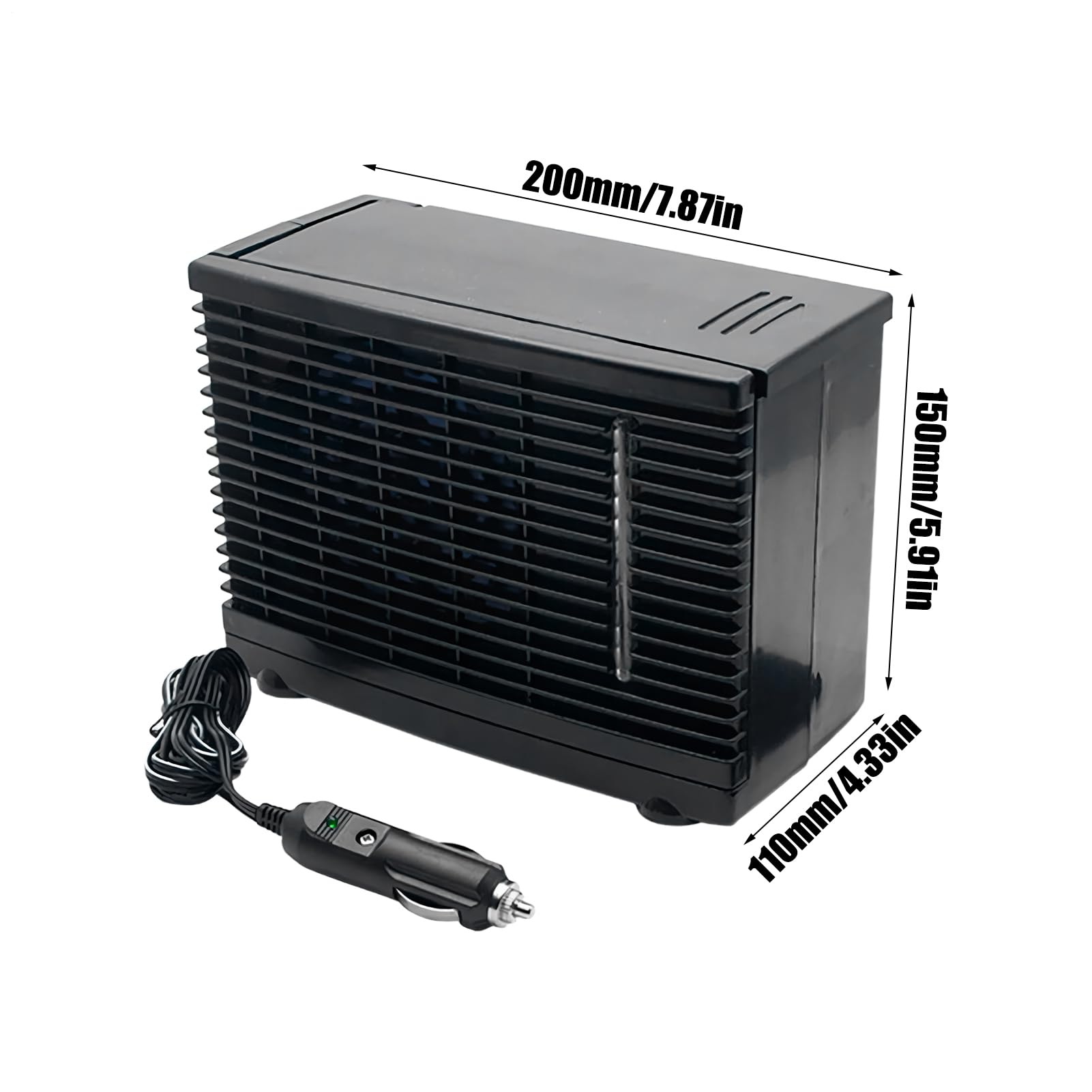 Aire Acondicionado Portátil para Vehículo - Enfriador de Aire Portátil para Coche,Diseño Compacto Con Tanque De Agua 12V Para Viajes Desplazamientos Acampada Excursiones