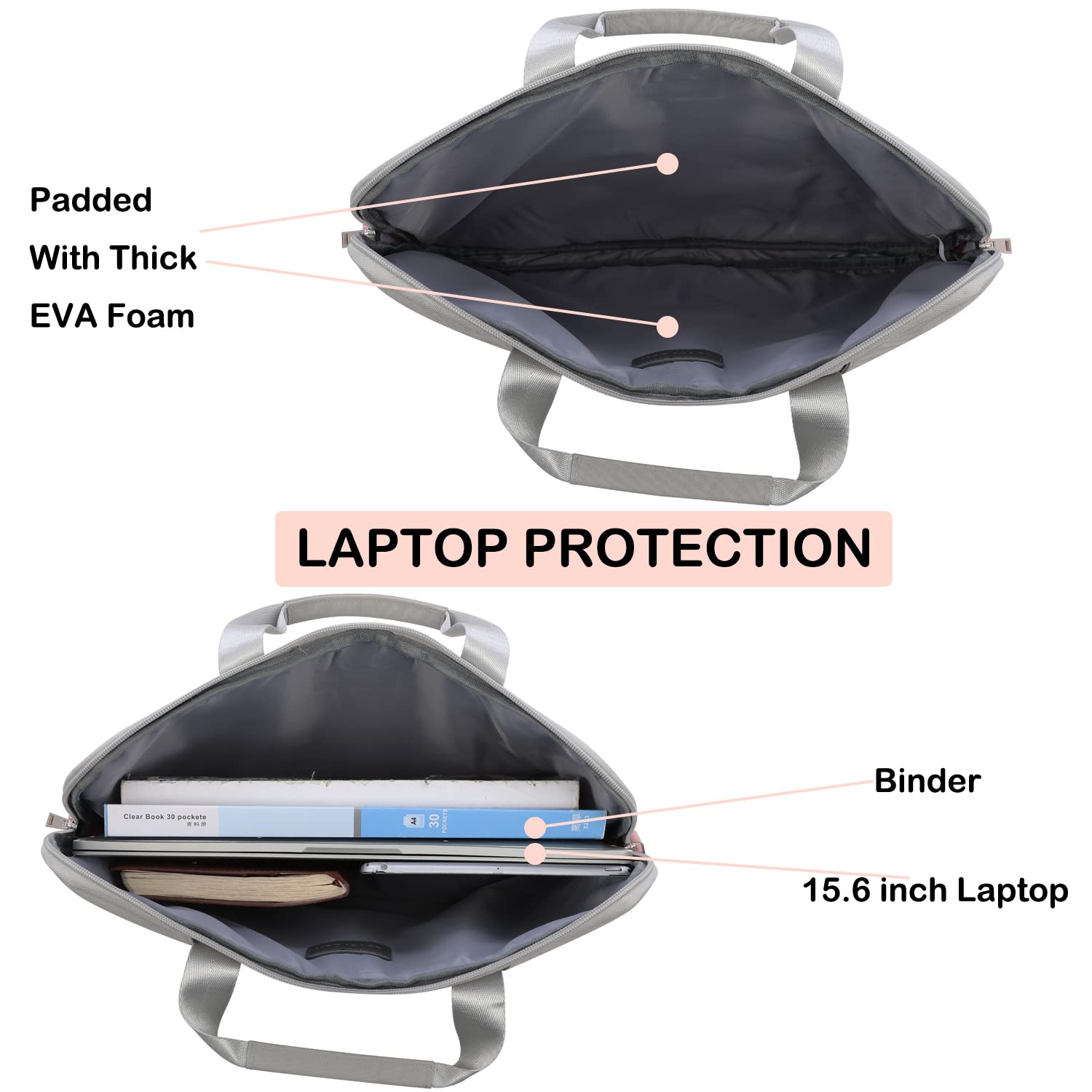 Buy LOVEVOOK Laptop Bag for Women, 15.6 Inch Laptop Case Sleeve 4